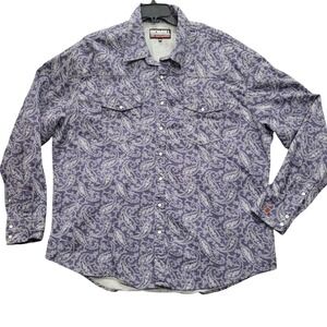 Rock & Roll Denim FR Western Snap Shirt 3XL Paisley‎ Flame Resistant Work FLAW